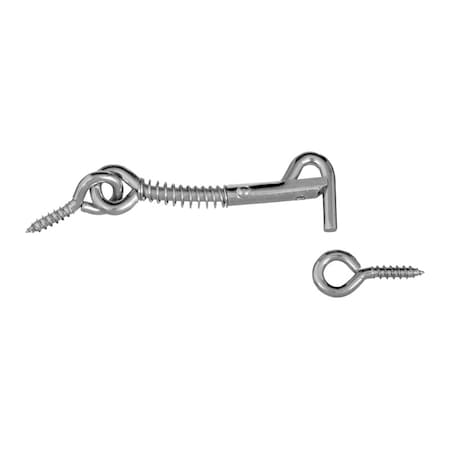 National Hardware National Hardware Zinc-Plated Silver Steel 2-1/2 in. L Safety Hook and Eye 1 pk N170-746